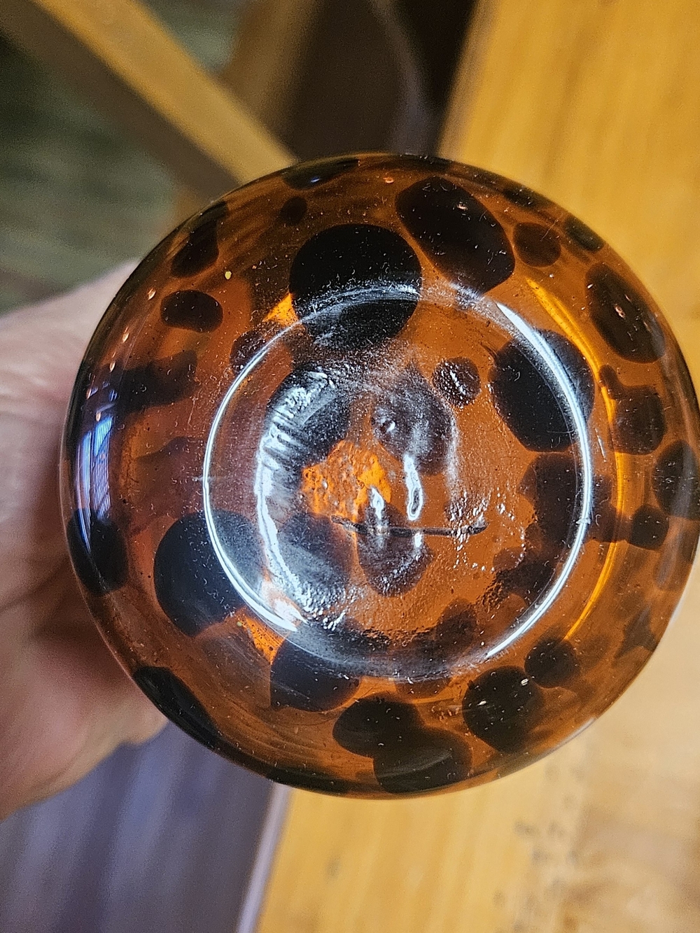 Amber Tortoiseshell Glass Tumblers - Set of 4 - Picture 3 of 3